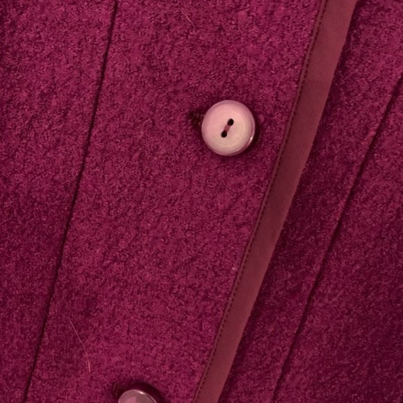 Anthropologie Elevenses FRANCIE PURPLE BOILED Wool BOUCLE Blazer Jacket - Picture 4 of 5
